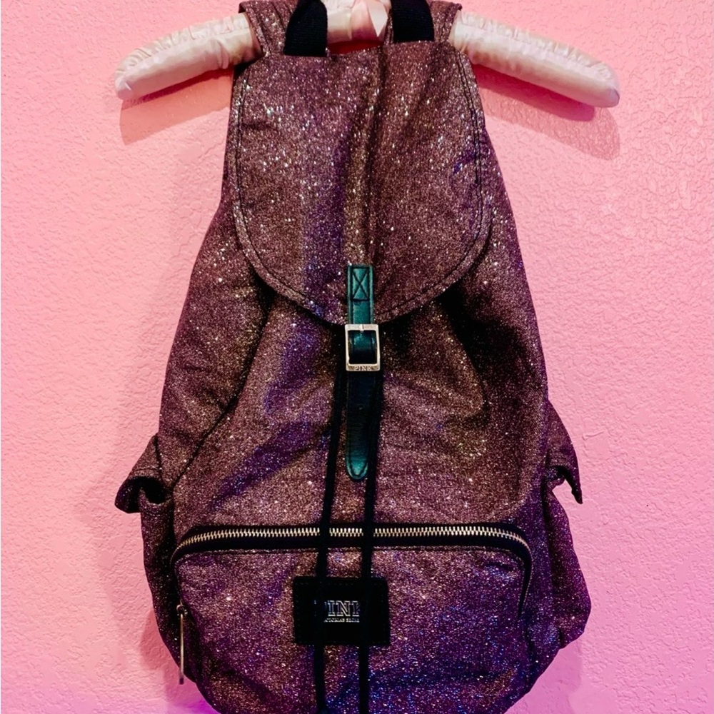 VS PINK Pink glitter/shimmer Backpack